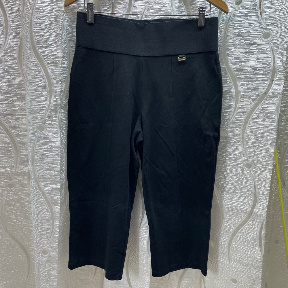 Nygard Slims Capri Pants Women‎ Large Black High Waist Pull On Leggings